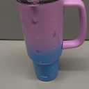 YOME 40 oz Butterfly Tumbler with Handle and Flip Straw for Women | Stainless Steel Insulated Water Bottle | Keeps Drinks Cold | Dishwasher Safe | Cupholder Friendly | Gift Gym Travel Yoga (Flying Butterfly Purple)