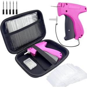 Tagging Gun for Clothing with Case, Standard Retail Price Tag Attacher Gun for Clothes, Clothing Tag Gun Kit with 6 Needles & 1600 1-in Barbs Fasteners (Not Stitch Gun)