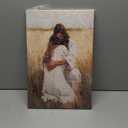 OLUNMILA Christian Jesus Canvas Wall Art Jesus is hugging a Girl Painting Picture Abstract Religion Aesthetic Praying artwork for Prayer Room Living Room Church Bedroom(RELI-4,12"x18")