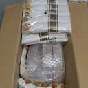 Liacere 350PCS Pink Plates Disposable - Pink and Gold Plates 50guest Baroque Plastic Dinnerware include 100Plates, 50Pack Pre Rolled Napkins with Silverware 50Cups Perfect for WeddingMother's Day