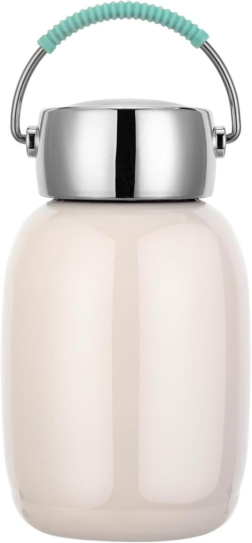 jessie Mini Insulated Stainless Steel Water Bottle,9oz/260ml Small Vacuum Metal Water Bottle Leak Proof for Sports Juice Milk Tea Vacuum Hot And Cold Water Coffee Bottle (Light Pink)