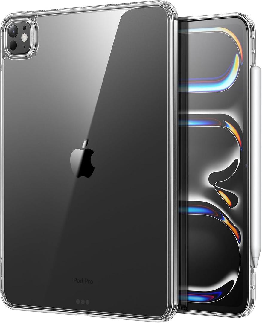 ESR for iPad Pro 11 Inch Case M4(2024, 5th Generation), Thin and Lightweight, Shock and Drop Protection, Yellowing Resistant, Hard Back, Supports Pencil Pro and Pencil(USB-C), Classic Series, Clear