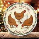 4 x Chicken Christmas Ornaments - Chicken Coop Run - Chicken Decor - Christmas Ornaments - Christmas Decorations - 3.6 in Acrylic - Funny Gag Gifts - White Elephant Gifts - Stocking Stuffers