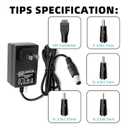 12V 3A 2A AC Adapter Charger with 8 Tips, ac/dc Adapter 100-240v, 50/60hz 12 Volts 3000mA DC in 12V Power Supply Cord for Sceptre Monitor Series, Seagate WD, LED Strip Light, CCTV Camera,Router Cable