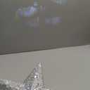 Kesfitt Christmas Tree Topper Sliver Lighted with 6 Projection Modes,Christmas Star Tree Topper Built-in LED Rotating Lights, 3D Glitter Dynamic Projection for Xmas Party Holiday Decorations (Silver)