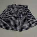 OYOANGLE Women's Plaid Print Bandeau Top Strapless Ruffle Flowy Hem Cute Peplum Tube Tops M