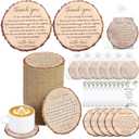 100 Sets Wedding Favors for Guests Cork Coasters Bulk Thank You Cards Organza Bags Wood Coaster Rustic Wedding Gift Bridal Shower Party Favors