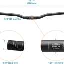 Mountain Bike Handlebars, Mtb Handlebars 31.8, Bicycle Handle Bars, Bicycle Handlebars, Bike Bars For Mtb/Ebike, Aluminum, Black