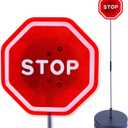 Andalus Brands Flashing LED Stop Sign Garage Parking Assistant System | Bumper Sensor, Red