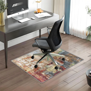 36"x48" Office Chair Mat for Hardwood Tile Floor, Under Desk Carpet Protector for Rolling Computer Chair Mat, Machine Washable Area Rug, Anti-Slip 1/5" Thick Low Pile Thin Vinyl Floor Mat