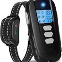 Dog Shock Collar with Remote Control – Shock Collar for Dogs 10–120 lbs, 2000FT Long Range IPX7 Waterproof Rechargeable Dog Training Collar with 4 Safe Modes Beep Vibration Shock & Flashlight Clear