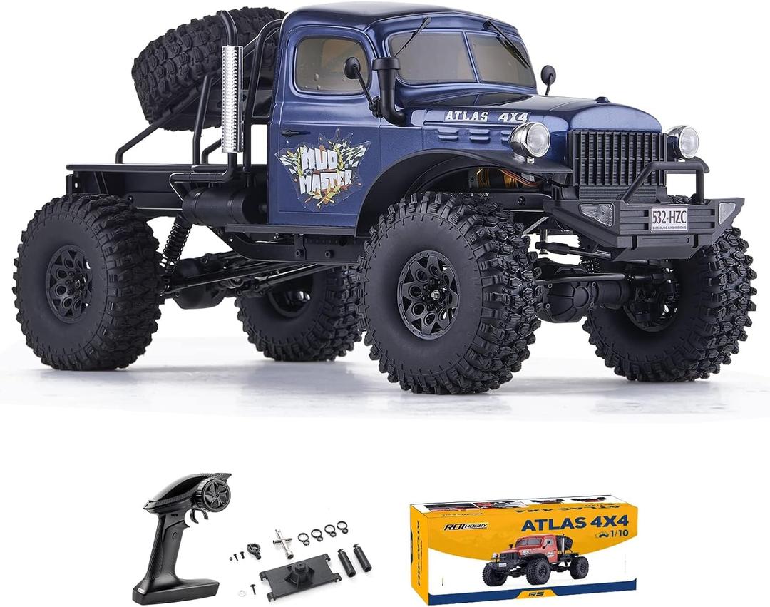 FX RocHobby Atlas S 1/10 RC Crawler, 2.4Ghz RC Rock Truck Off Road, RC Car Indoor&Outdoor 2 in 1, RC Rock Crawler 4x4 Hobby Grade for Adults Need to Complete with Battery (Blue)