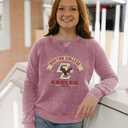 Blue 84 NCAA womens Ncaa Officially Licensed Women's Crewneck Sweatshirt Burnout Vintage Scholar (XXL)