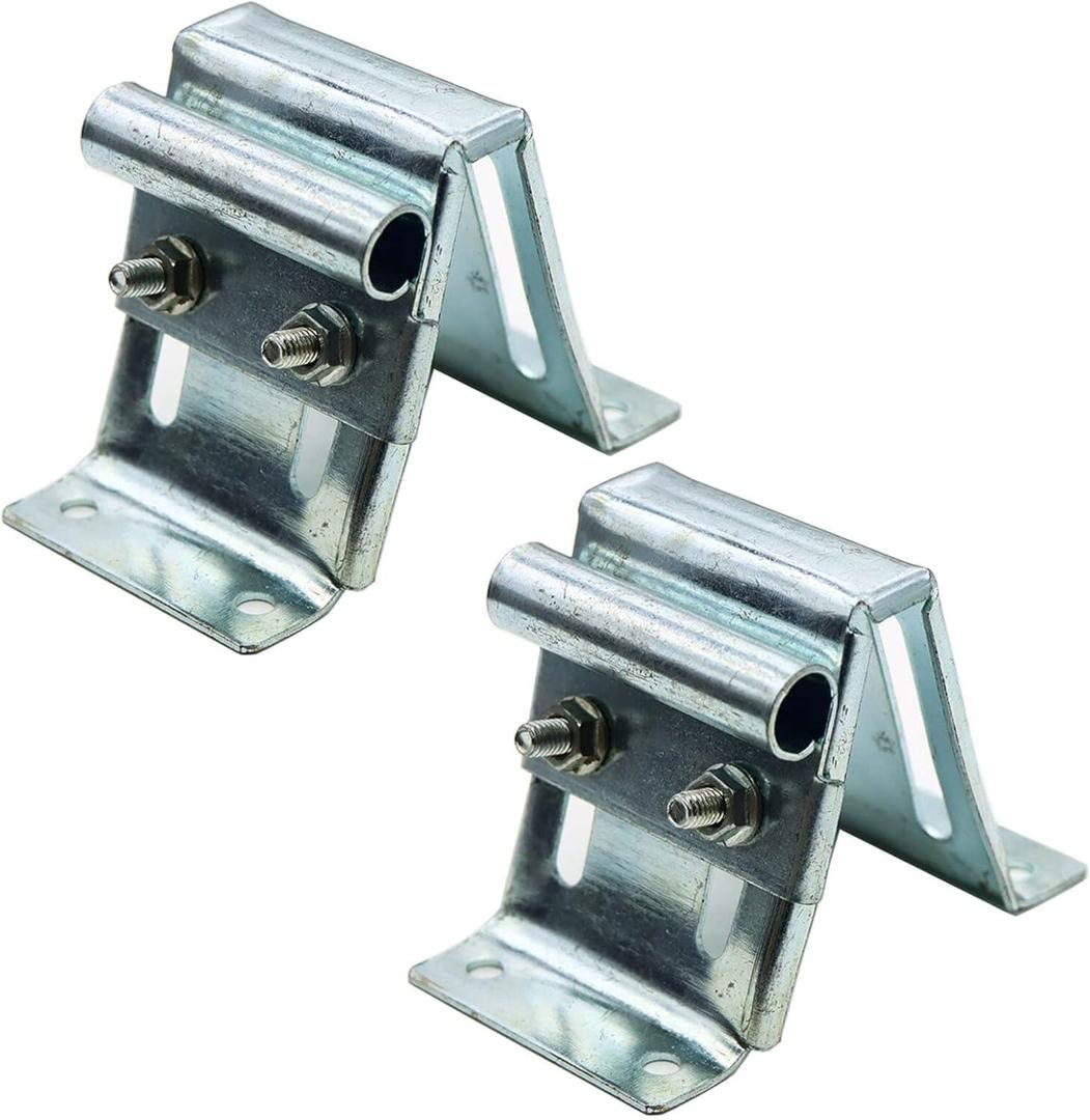 Adjustable Top Roller Bracket for Residential Doors, Galvanized Fixture Bracket (2 Pack)