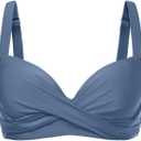 Peacock Blue Women Underwire Bikini Tops - Push Up Swim Top Only Bra Padded Bathing Suit Top 2025 Swimsuit Tops, Medium