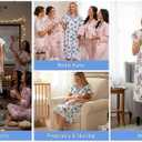 JEFFRICO 2 Pack Long Nightgowns for Women - Short Sleeve Soft Womens Nightgowns & Sleepshirts (Large, Blue Green Hibiscus)