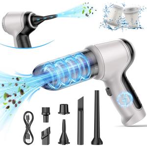 IHE Car Vacuum Cleaner, 15000Pa Handheld Cordless Rechargeable Wet & Dry Vacuum, 120W High Power for Car, Pet, Home, Office Cleaning, Washable HEPA Filter, Multi-Nozzles (Gray)