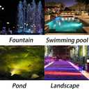 Colored Pond Lights with Timer, RGB Weighted Fountain Lights IP68 Waterproof Submersible Dimmable Outdoor Landscape Lights for Pond Fountain Garden, 1 Light
