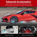 Underbody Air Dam,Rear Air Deflector Shields fit for C8 Corvette Stingray Z51 2020+ ;Z06 E-ray 2023+;HTC Z51,85580653,85580654,Left&Right Lower Engine Protector Guard,Reduce Air Drag,Silver