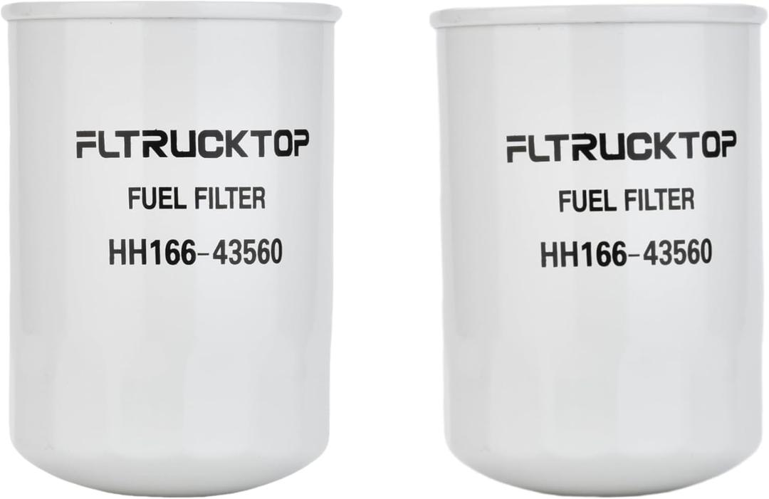 2PCS HH166-43560 Fuel Filter Compatible with Kubota V2203 V3307 Engine SVL75 SVL90 M5700 M8540 M8560 M9000 M9540 M9960 Replace 16631-43560 19090-55580