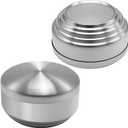 Stainless Steel Rice Bowl with Lid, Set of 2, for Korean Kitchen Restaurant, Double-walled Metal Bowls, Multi-Purpose Insulated Soup Bowls Snacks Bowls (13cm Silver)