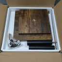 IBUYKE 3 Tier Cupcake Stand,Wood Durable Cupcake Tower,Square Serving Dessert Display Stand,Cupcake Tray Stand,Dessert Tree Tower for Christmas Birthday,Home Party, Wedding, Baby Shower,Rustic Brown UTLJ014H