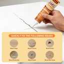 Wood Filler, 2 Pack Water-Based Wood Putty, Paintable & Stainable Wood Repair Kit, Shrink & Crack Resistant, Wood Furniture Repair Putty, Quick Repair for Cracks, Holes and Damage (7.4 oz)