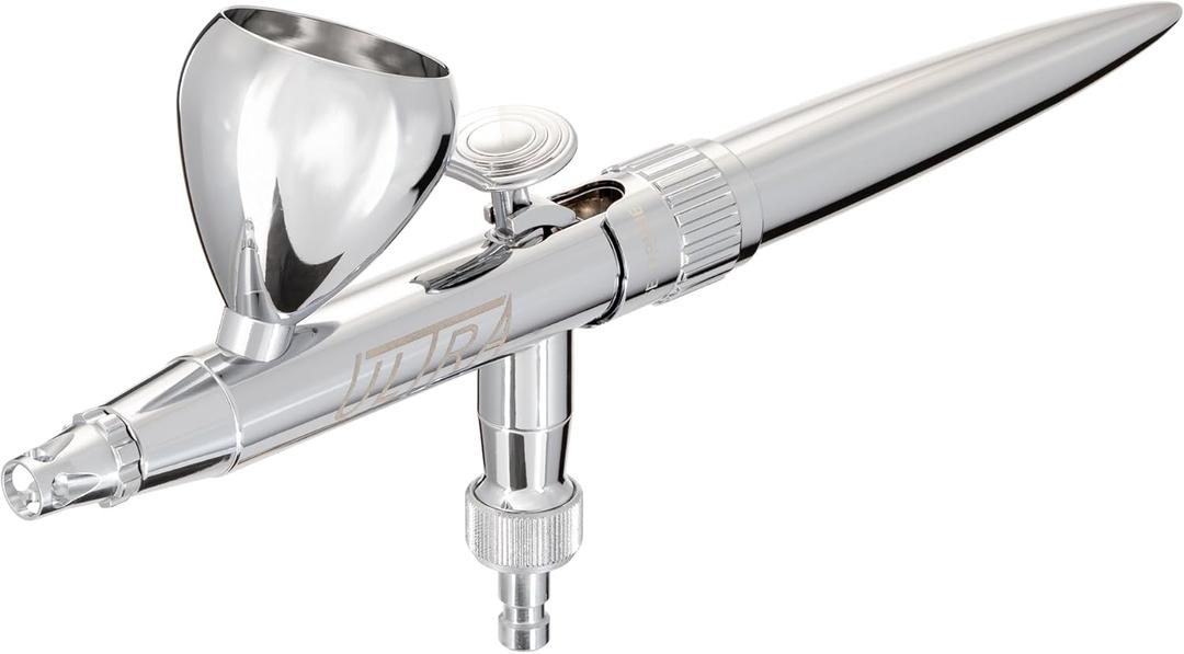 Harder & Steenbeck Airbrush ULTRA 2024 - German-Engineered Dual Action Painting Set with Gravity Feed - 0.45mm Self-Centering Nozzle - 5ml Paint Cup 120231