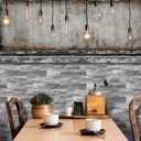 Peel and Stick Backsplash Tile for Kitchen and Bathroom Wall,3D Grey Panel Removable Wallpaper(10 Pack of 13.5"x11.5")