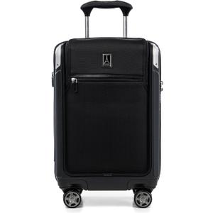 Travelpro Platinum Elite Hardside Expandable Carry on Luggage, 8 Wheel Spinner, TSA Lock, Hard Shell Polycarbonate Suitcase, Shadow Black, Compact Carry on Laptop Pocket 20-Inch