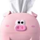 Tissue Box, Cute Tissue Storage Box Pig Shaped Decorative Towel Napkin Container Case for Tabletop ()