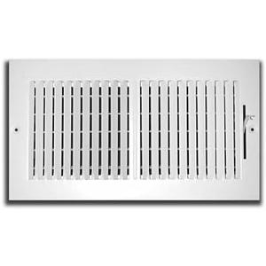 Hartford Ventilation Two Way Wall Vent Cover - Adjustable Flow and Direction Control for Sidewall or Ceiling Vent - Efficient Air Vent - Screws Included (8" x 4")