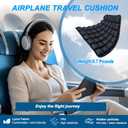 Sondor Travel Cushion,Portable & Adjustable Airplane seat Cushion for Long Flights,Inflatable Cushion for Wheelchair, Travel,Driving