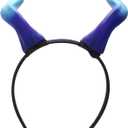 MOSTORY Devil Horns Headband for Adult - Demon Horns Headband for Halloween Cosplay Outfit Renaissance Photo Shoot Props (Blue)