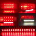 LIMICAR LED Submersible Boat Trailer Light Kit with 25 FT Wiring Harness, Stop Brake Turn Tail Lights, Amber Red Marker Lights and 13.7 Inch Third Brake Light Bar for Truck RV Utility Trailer