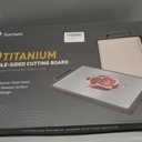 Titanium Cutting Boards for Kitchen Chopping Board with Handle Large Big Small Kitchen Meat Butcher Block Double Sided Pure Titanium and Wheat Straw PP Not Wood Bamboo Plastic Teak Grey/Beige