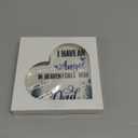 Sympathy Memorial Gift for Loss Loved One Father I Have Angel Dad Sign Bereavement Remembrance Paperweight Keepsake Funeral Grief Condolence Memorial Table Home Feather Decorations