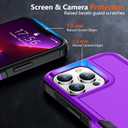 SPIDERCASE Designed for iPhone 13 Pro Case, [10 FT Military Grade Drop Protection] [with 2 pcs Tempered Glass Screen Protector] Cover for iPhone 13 Pro 6.1 inch (Dark Purple)