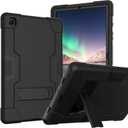 Tablet Case for Samsung Galaxy Tab A7 10.4 Case 2022&2020, Heavy Duty Hard PC Soft Silicone Kickstand High Impact Protective Case for Galaxy Tab A7 10.4 inch 2020&2022 (SM-T500/T505/T507/T509) (Black)
