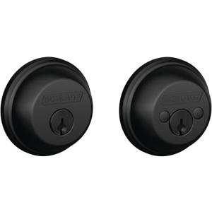 SCHLAGE B62N622 Deadbolt, Keyed 2 Sides, Matte Black