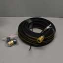 POHIR Pressure Washer Hose 50 ft with 3/8 Inch Quick Connect, Kink Resistant High Tensile Wire Braided,with 2 pcs M22 14mm Adapter Set, 4200 PSI Power Washer Hose