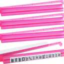 All-in-One Tile Rack & Pusher, Clear Acrylic Mahjong Combo, Modern American Majiang Tile Set of 4 (Pink)