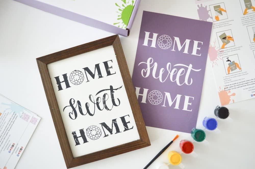 Silk Screen Stencils for Home Decor, Wood, Fabrics, Polymer Clay, 1 PC Reusable Silkscreen Print Each 8 in x 5 in (Bundle-6)