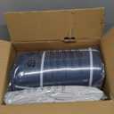 Amazon Basics Twin/Twin XL Comforter Set with Sheets, 5-Piece Navy with Grey Plaid Bedding, Lightweight Microfiber Bed-in-a-Bag
