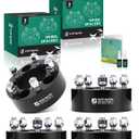 YHTAUTO 5x114.3 Wheel Spacers 2 Inch Fits Explorer, Mustang, Ranger, Grand Cherokee, Wrangler, Liberty, TJ YJ XJ MJ KJ KK ZJ, 5x4.5 5 Lug Wheel Spacers for Truck w/ 1/2"-20 Studs, 82.5 mm Center Bore (Black)