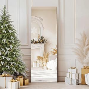 56"x18" Frameless Full Length Mirror with Stand