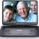 16.9''Portable DVD Player with 14.1''HD Large Screen, Kids DVD Players for Car Travel, USB/SD Card/Sync TV and Multiple Disc Formats, Black
