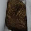 Highlights Brown Short Bob Wigs for Women, 100% Human Hair Wig with Bangs and Natural Look