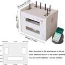 Wooden Router Shelf, Desktop WiFi Router Storage Box Modem Rack Cover Power Strip and Cable Management Hider Organizer for Office and Home (White)