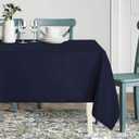 Sancua Rectangle Tablecloth - 60 x 84 Inch - Stain and Wrinkle Resistant Washable Polyester Table Cloth, Decorative Fabric Table Cover for Dining Tables, Buffet Parties and Camping, Navy